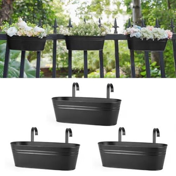 7 Best Planter Boxes for Balconies in 2027 4 3 piece metal railing planters