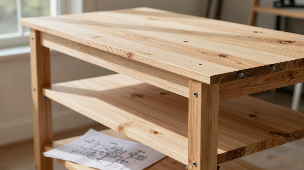 5 Steps to Make a Potting Table 4 assemble frame with spacers