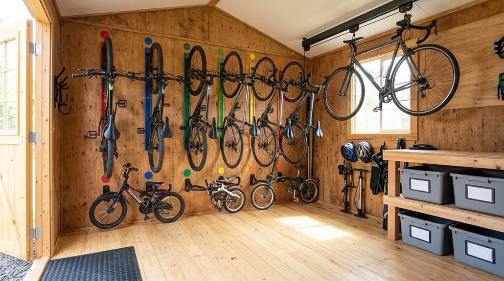 bike shed organization ideas