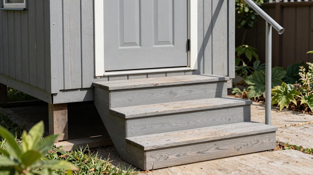 10 Shed Step Ideas to Upgrade Your Backyard Access 10 budget friendly shed steps under 150