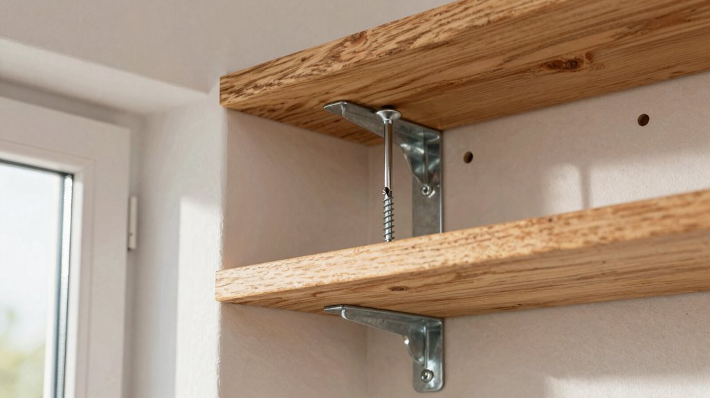 center shelf secure with screws