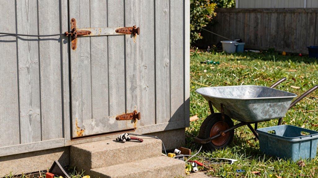 clear disconnect stabilize shed demolition