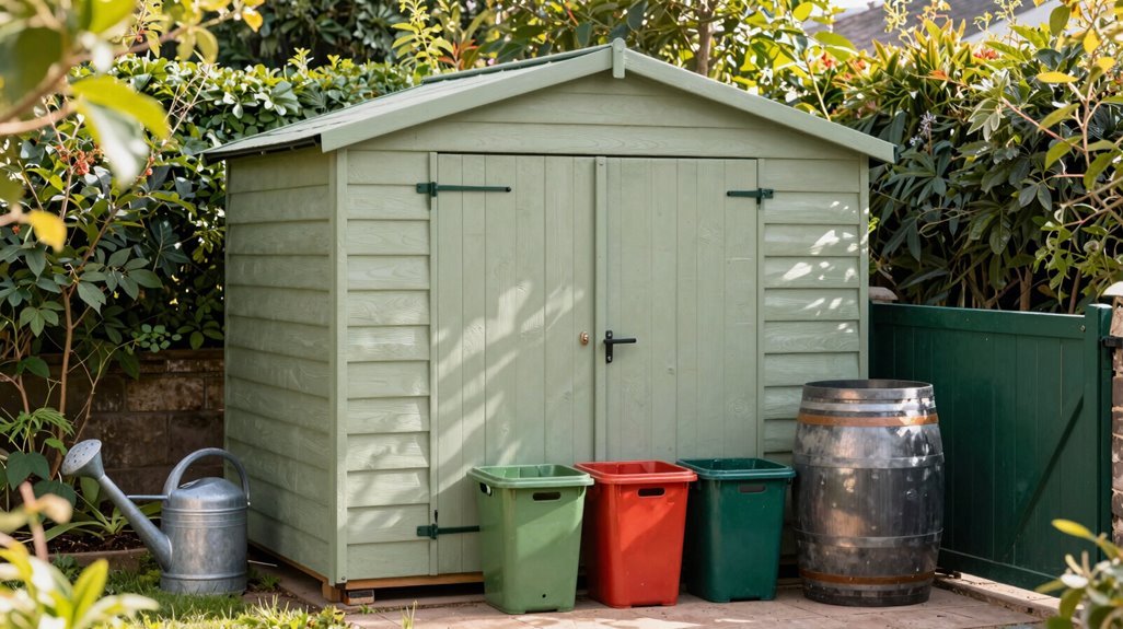 cohesive garden shed coordination
