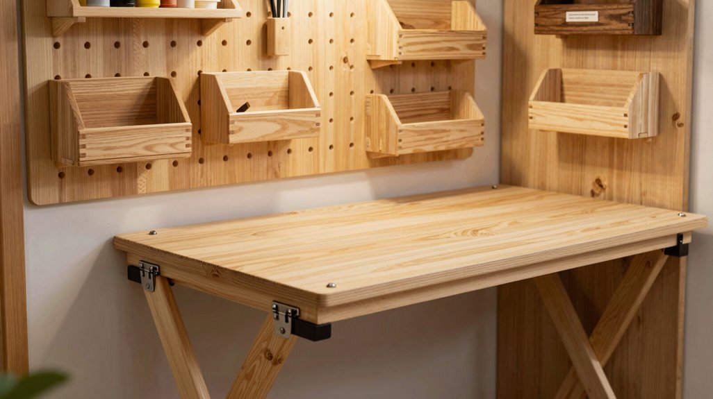 collapsible workbench with storage