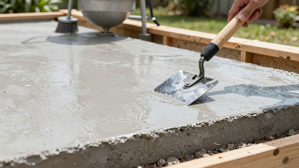 concrete slab pour tools mixing 1 5y