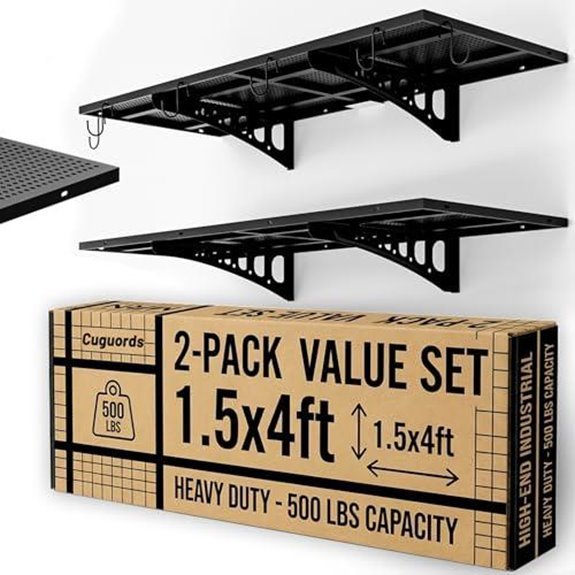 cuguords 2 pack shelving weight capacity