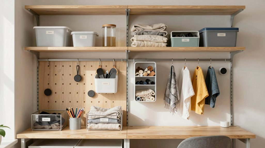 dedicated workspace organized containment system