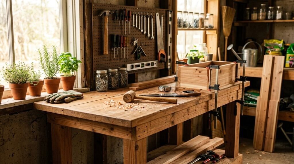 diy garden work bench plans