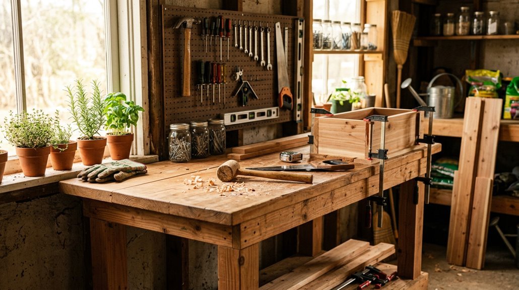 diy garden work bench plans