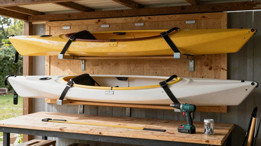 diy outdoor kayak storage under 50