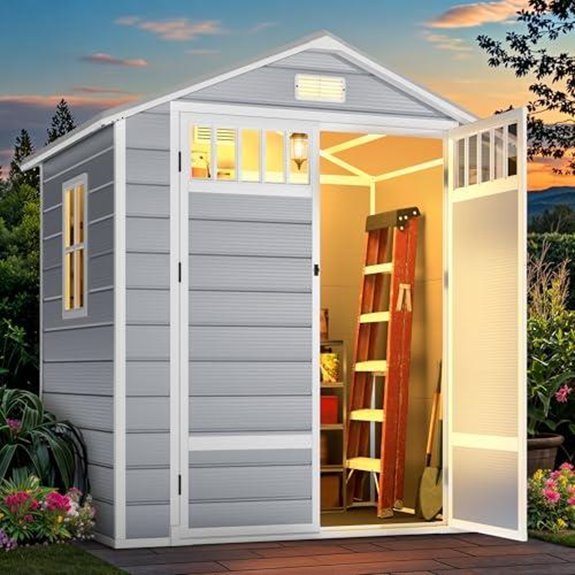 dwvo 6x4 4 ft shed with lockable door