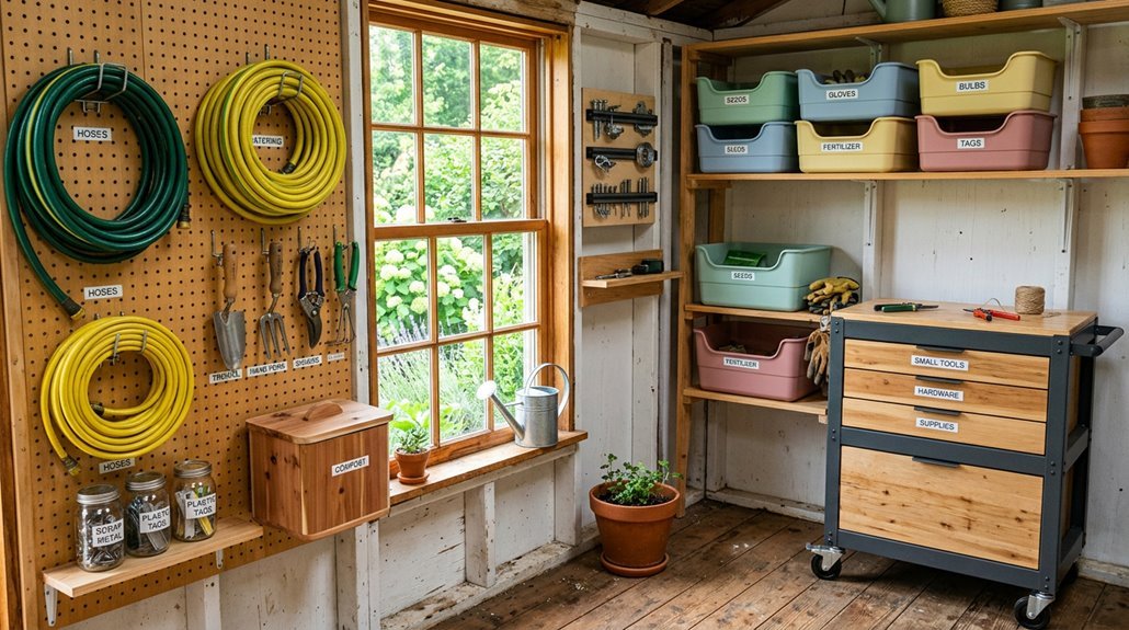 five garden shed organization ideas
