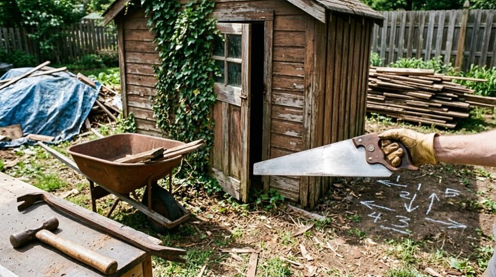 five steps to remove shed fast