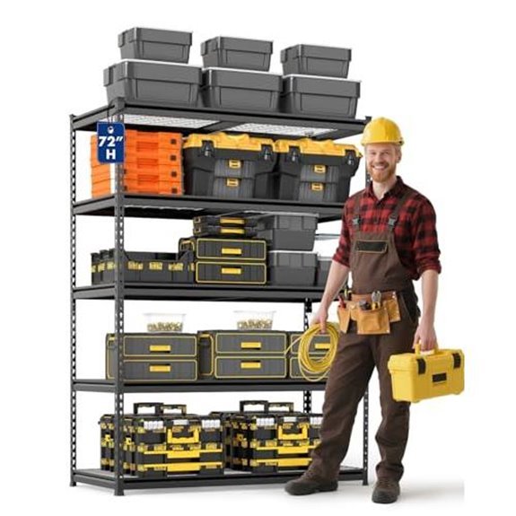 7 Best Heavy Duty Garage Shelving for 2027 2 five tier heavy duty metal shelving