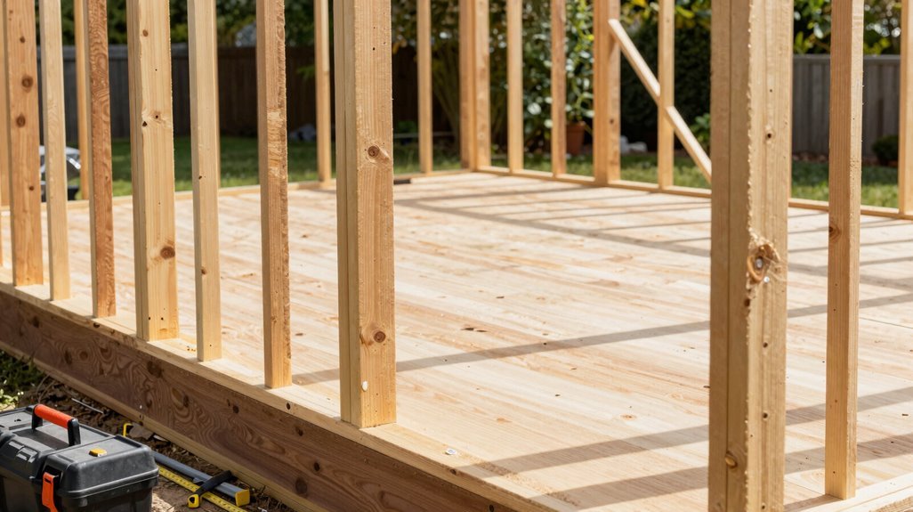 framed joists bolted subfloor