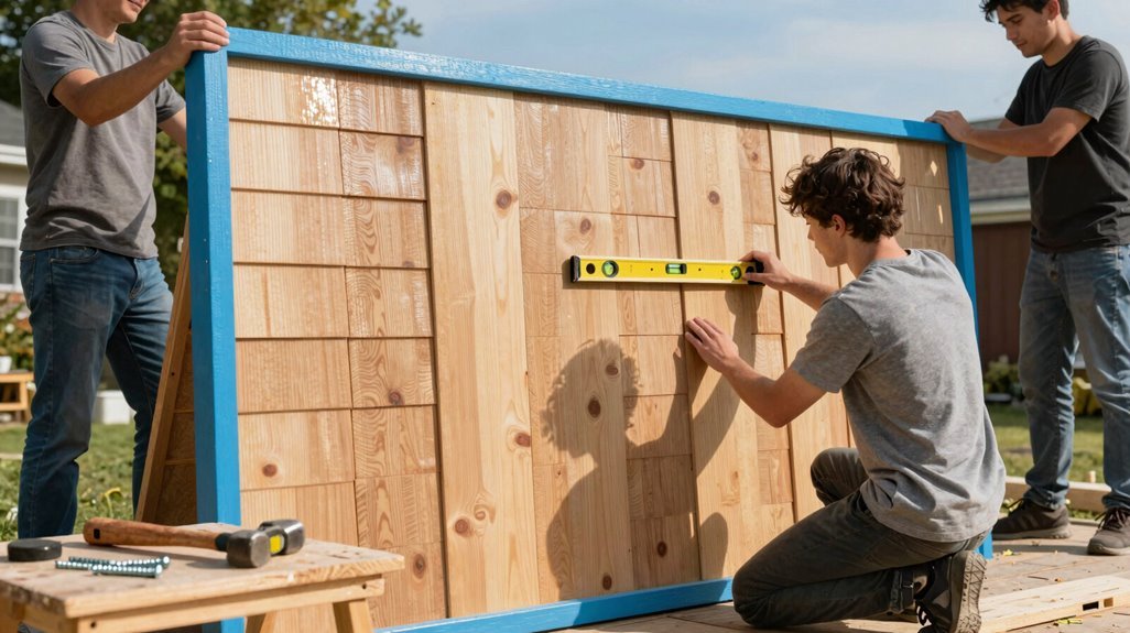 5 Steps to Install a Backyard Shed for Beginners 4 framing walls before standing