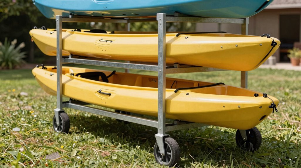 freestanding movable kayak racks
