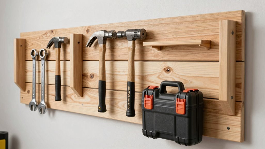 10 Smart Ideas for Hanging Tools in Your Shed 4 french cleat system for heavy duty storage