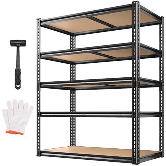 garage shelving adjustable heavy duty five tier