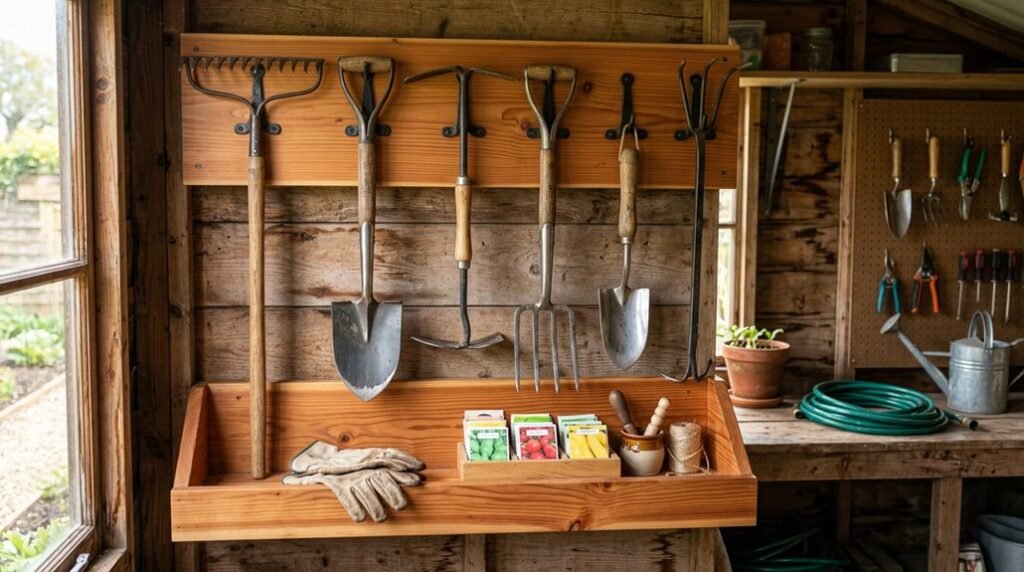 garden tool rack diy guide steps