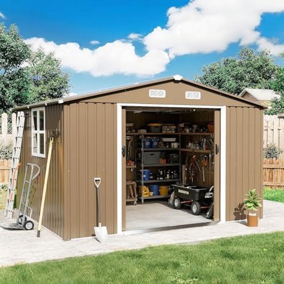 gotland metal storage shed with window