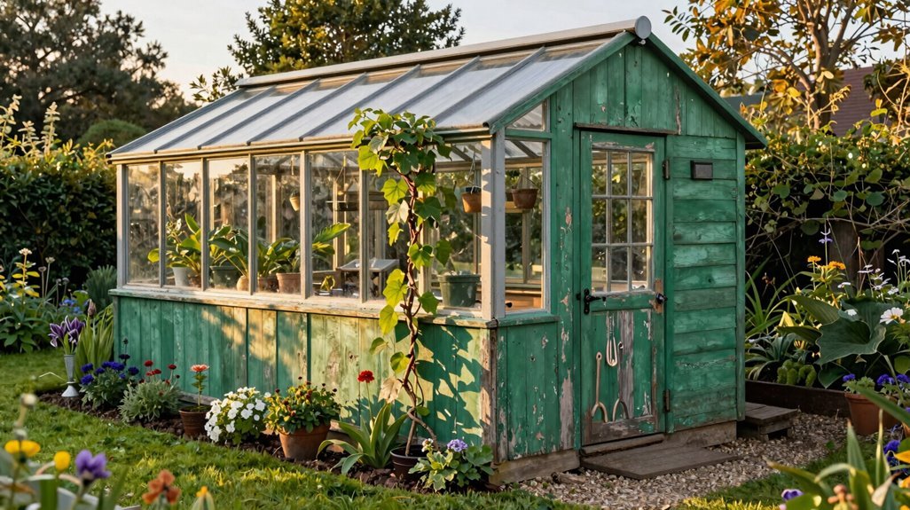 greenhouse wing attached shed harmony