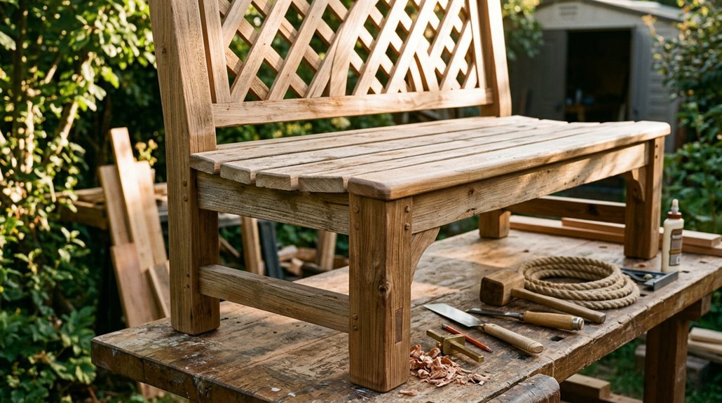 how to build a garden bench