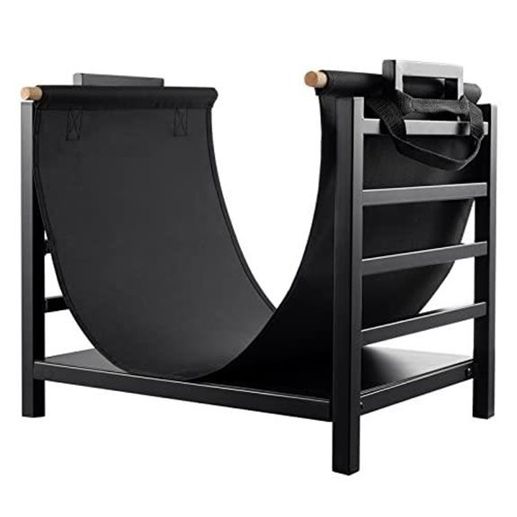 indoor firewood rack with carrier