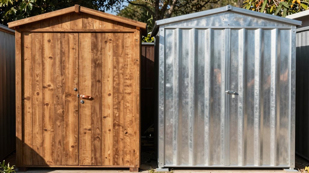Wood vs Metal Storage Sheds—5 Key Differences 2 initial cost vs long term upkeep