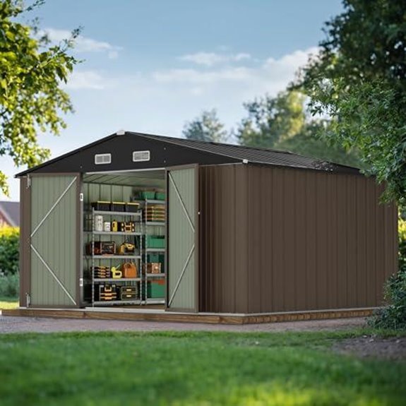 14 Best Outdoor Sheds With Floors for Your Backyard in 2027 6 jummico 10x10 shed brown