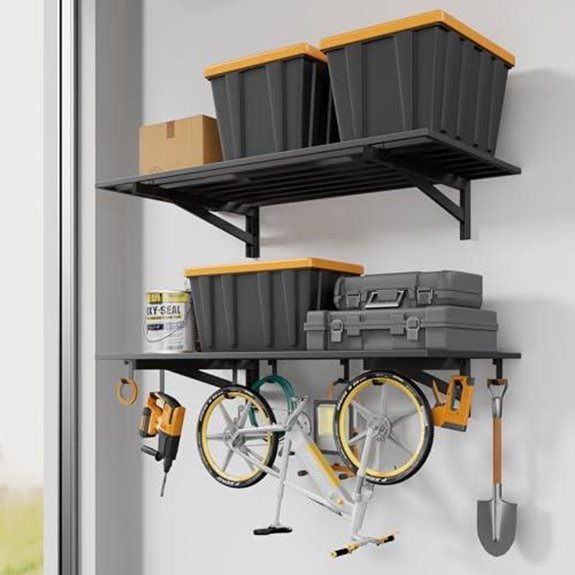 jusgym 2 pack wall shelves