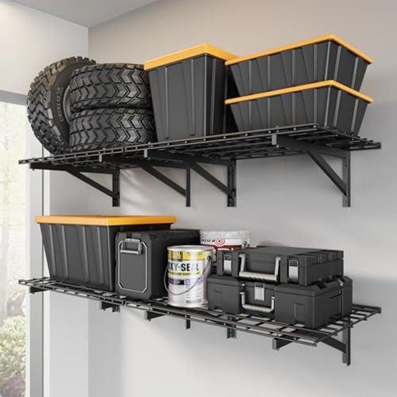 jusgym 4 pack wall shelves