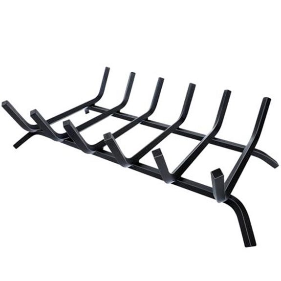 luoieo 21 inch cast iron fireplace log holder