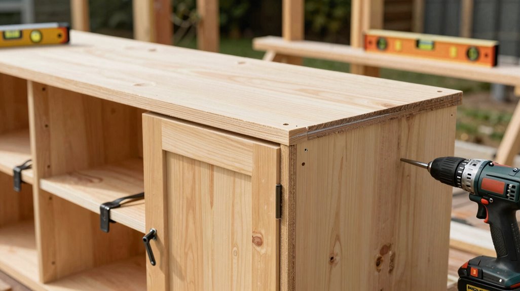 Do It Yourself Outdoor Kitchen Cabinets A Step by Step Build Guide 4 marine grade plywood pressure treated framing