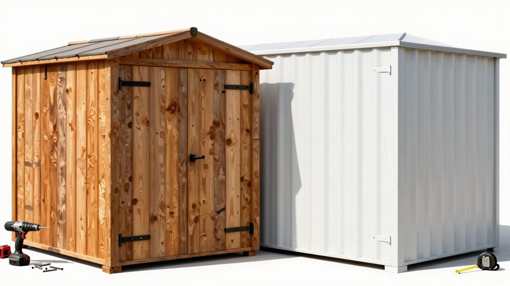 Wood vs Metal Storage Sheds—5 Key Differences 7 metal sheds are quick bolt together expansion