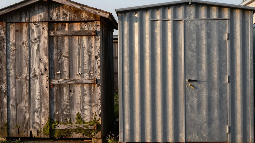 Wood vs Metal Storage Sheds—5 Key Differences 8 metal sheds outlast wood longevity depends on maintenance
