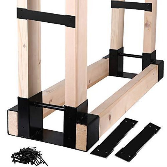 outdoor firewood log rack kit
