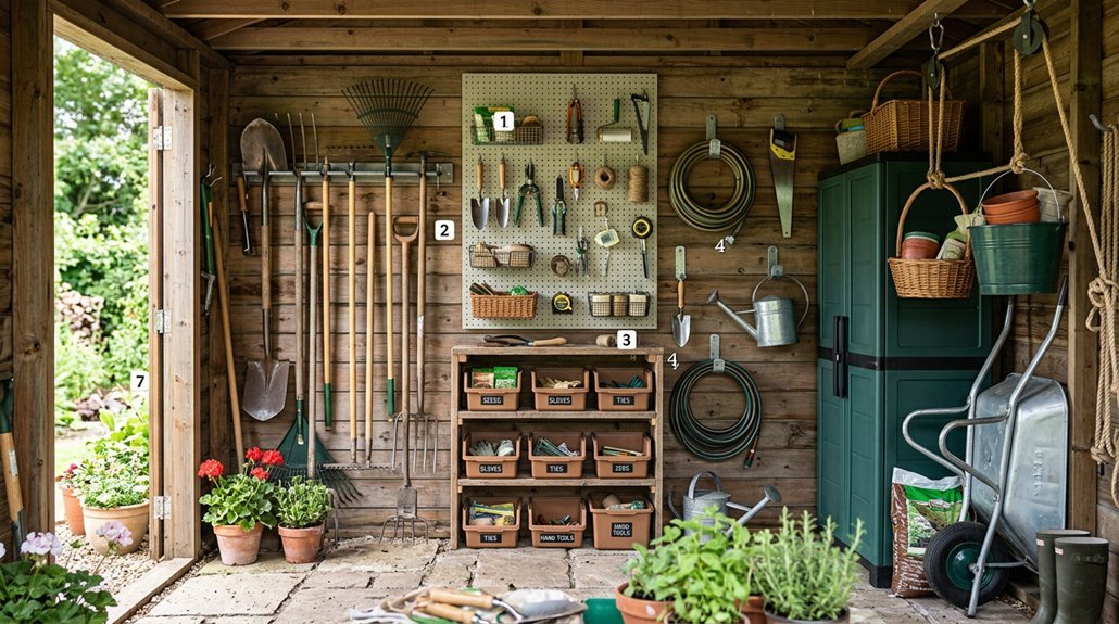 outdoor garden tool storage ideas