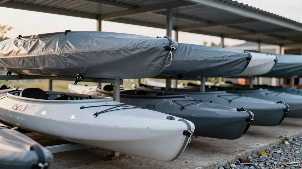outdoor kayak storage uv protection elevated secured