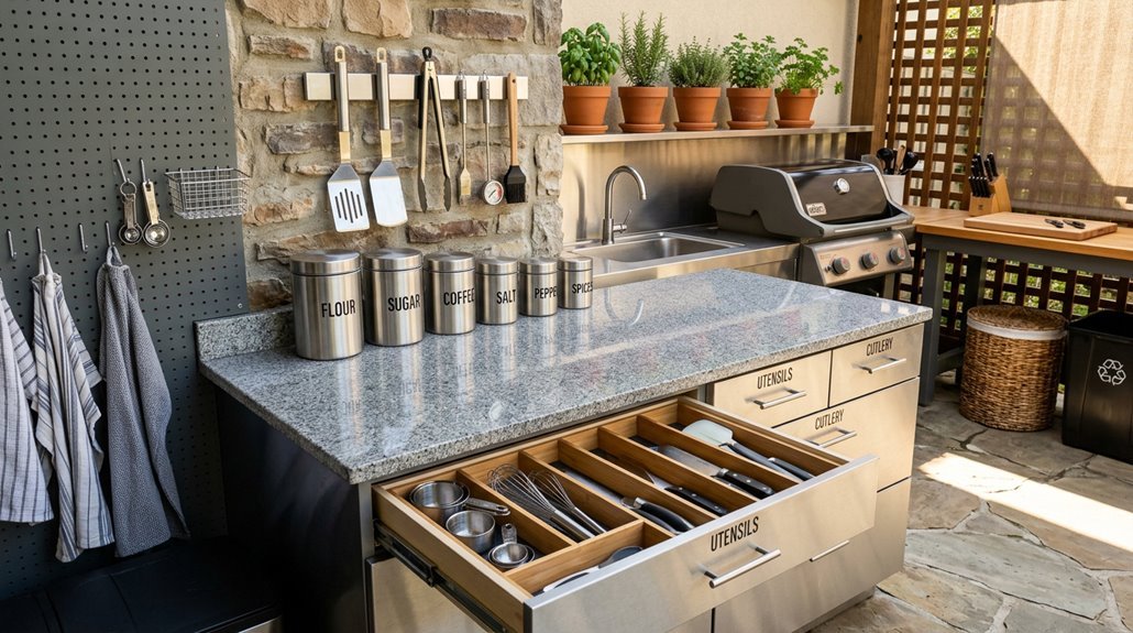 outdoor kitchen organization ideas for efficiency