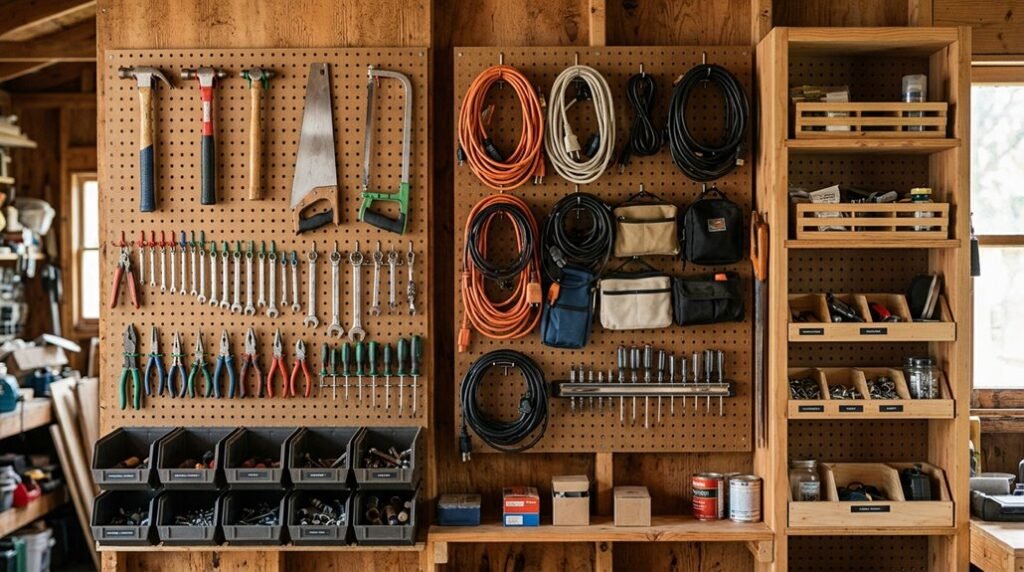 pegboard shed storage ideas