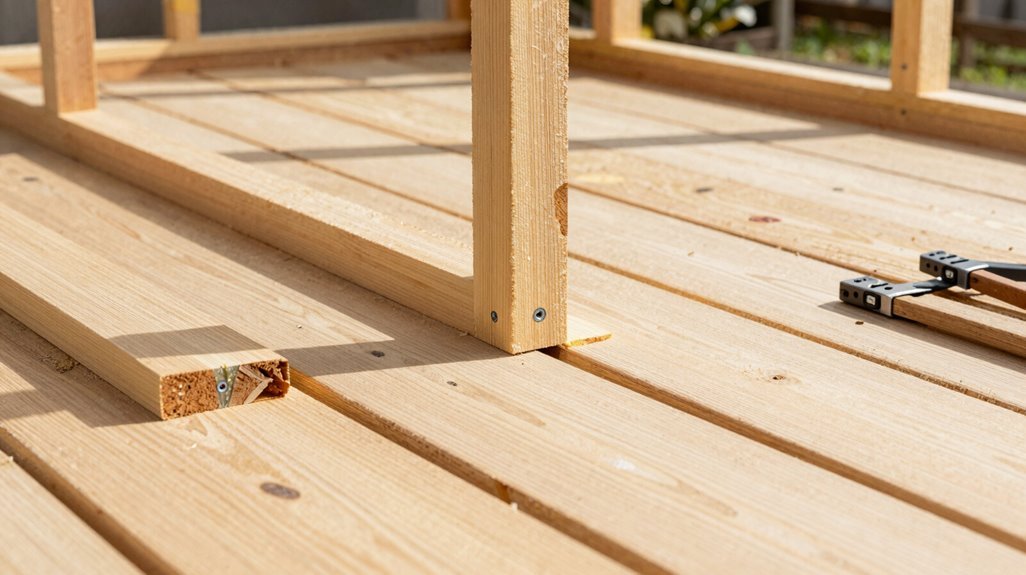 piers frame decking secured