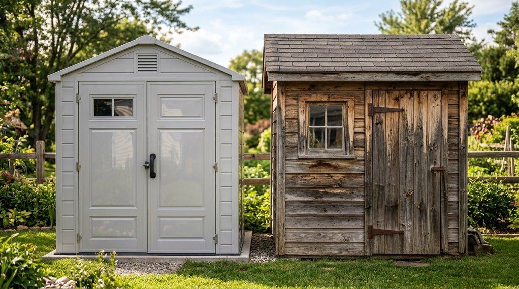plastic shed vs wood shed differences
