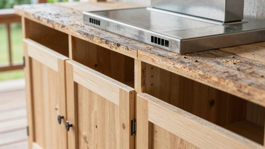 Do It Yourself Outdoor Kitchen Cabinets A Step by Step Build Guide 13 precision doors drawers ventilation installations