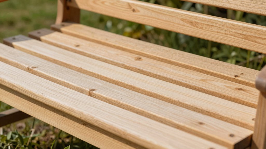 How to Make a Garden Bench? 8 quarter inch to half inch slat spacing