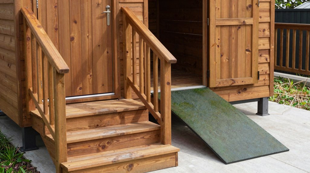 10 Shed Step Ideas to Upgrade Your Backyard Access 1 ramp or steps for shed access