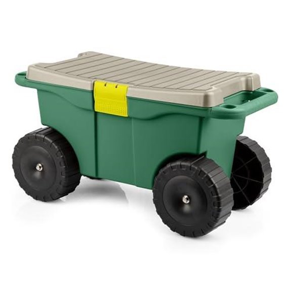rolling garden cart with seat