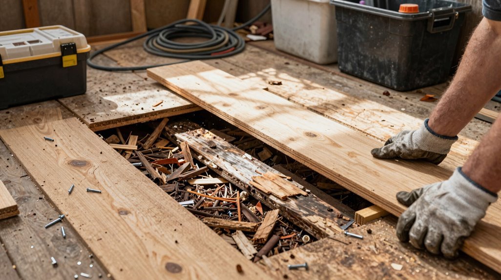 salvage floor components sort materialien