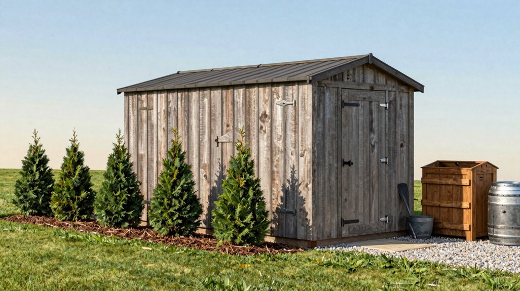seamless shed landscape integration