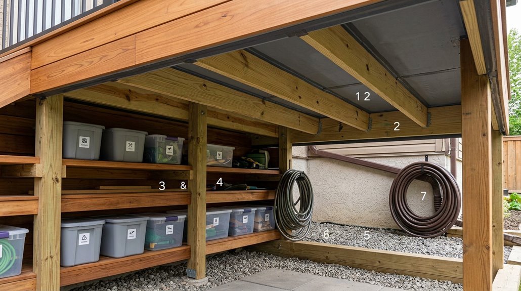seven steps to waterproof under deck storage